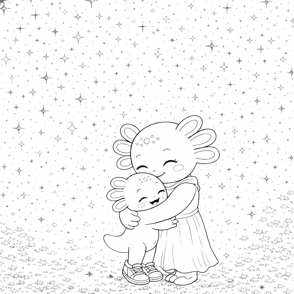 Desenho grátis eu te amo mais - abraço com amor sob as estrelas